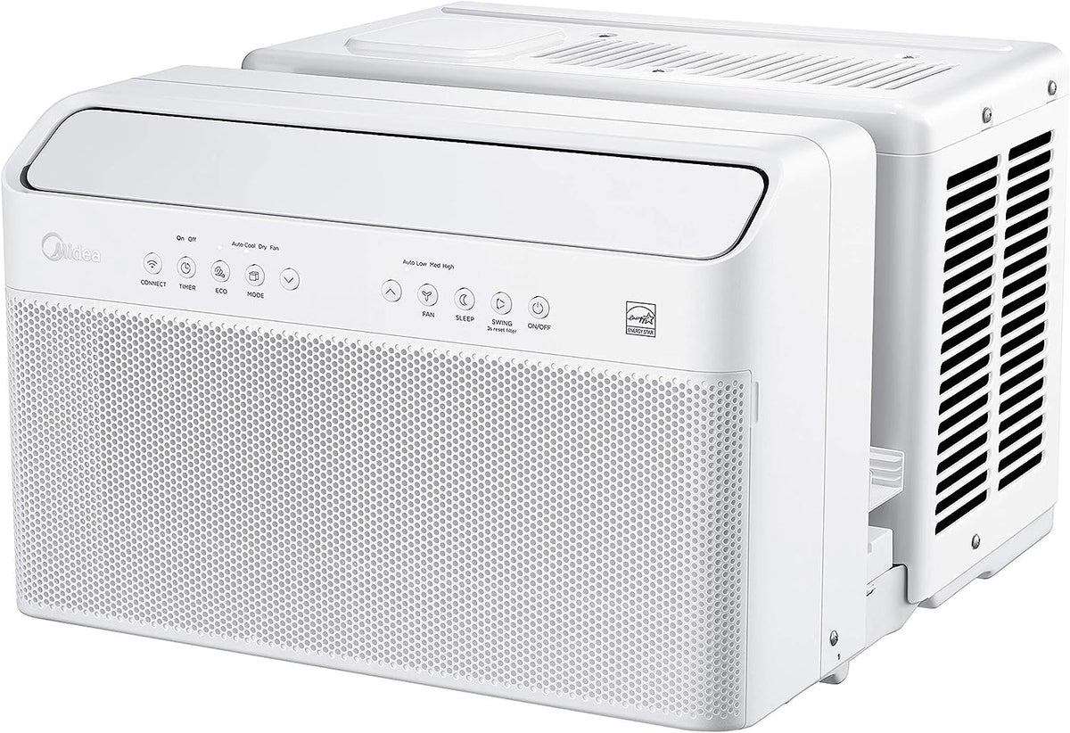 U-Shaped Inverter Window Air Conditioner 12,000BTU with Open Window Flexibility, Robust Installation,Extreme Quiet, 35% Energy Saving, Smart Control
